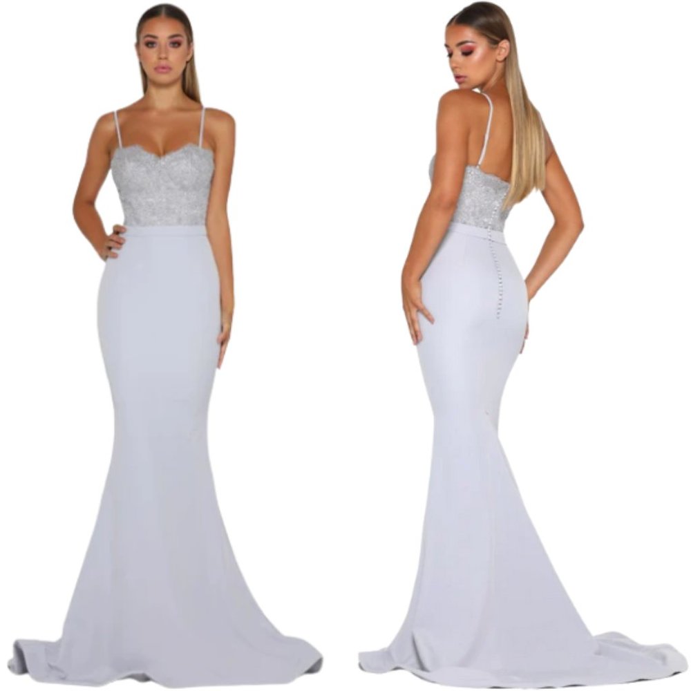 Portia and Scarlett ‘Frozen’ Evening, Prom, Gala, Bridesmaid, Dress, Fitted,Gown - Picture 3 of 9